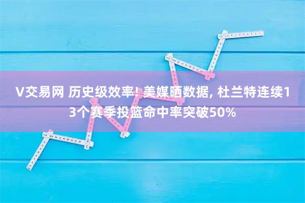 V交易网 历史级效率! 美媒晒数据, 杜兰特连续13个赛季投篮命中率突破50%